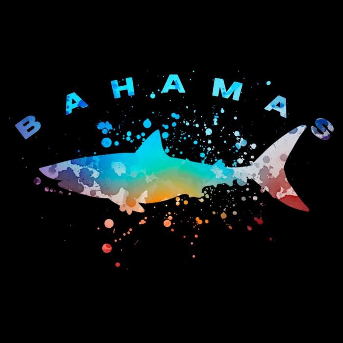 Bahamas Beach Vacation Great White Shark Art Vintage Graphic Gift Bucket Hat