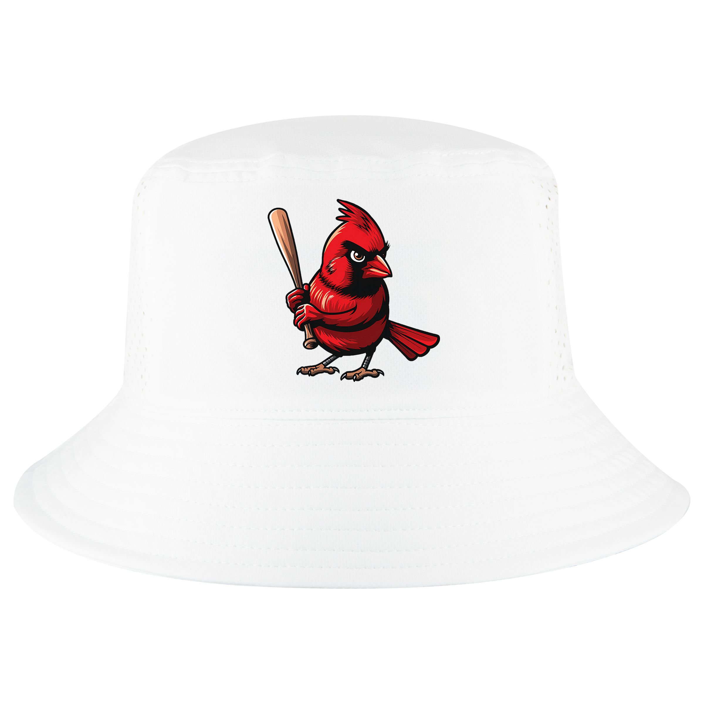 Baseball Bird Vintage Baseball Sports Fan Cardinal Cool Comfort Performance Bucket Hat