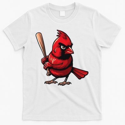 Baseball Bird Vintage Baseball Sports Fan Cardinal T-Shirt