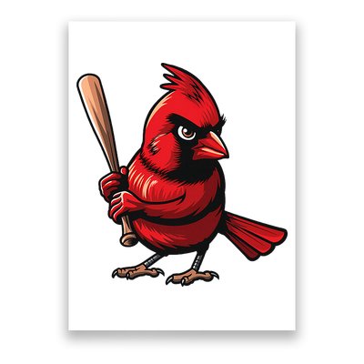 Baseball Bird Vintage Baseball Sports Fan Cardinal Poster
