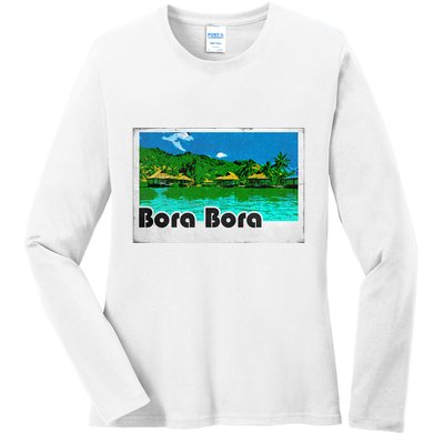 Bora Bora Vintage Ladies Long Sleeve Shirt