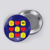 Building Bricks Valentine Hearts Blocks Button