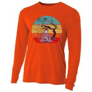 Buddha Buddhist Vajrayana Diwali Shavasana Tra Sunset Cute Gift Cooling Performance Long Sleeve Crew