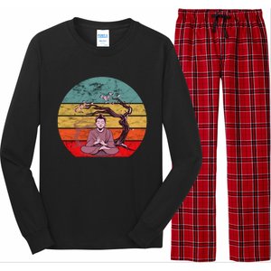 Buddha Buddhist Vajrayana Diwali Shavasana Tra Sunset Cute Gift Long Sleeve Pajama Set