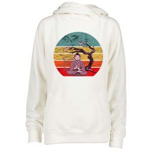 Buddha Buddhist Vajrayana Diwali Shavasana Tra Sunset Cute Gift Womens Funnel Neck Pullover Hood