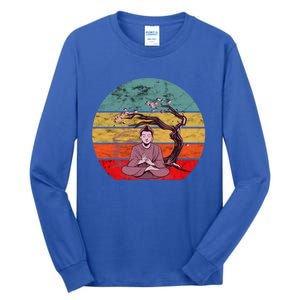 Buddha Buddhist Vajrayana Diwali Shavasana Tra Sunset Cute Gift Tall Long Sleeve T-Shirt