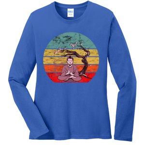 Buddha Buddhist Vajrayana Diwali Shavasana Tra Sunset Cute Gift Ladies Long Sleeve Shirt