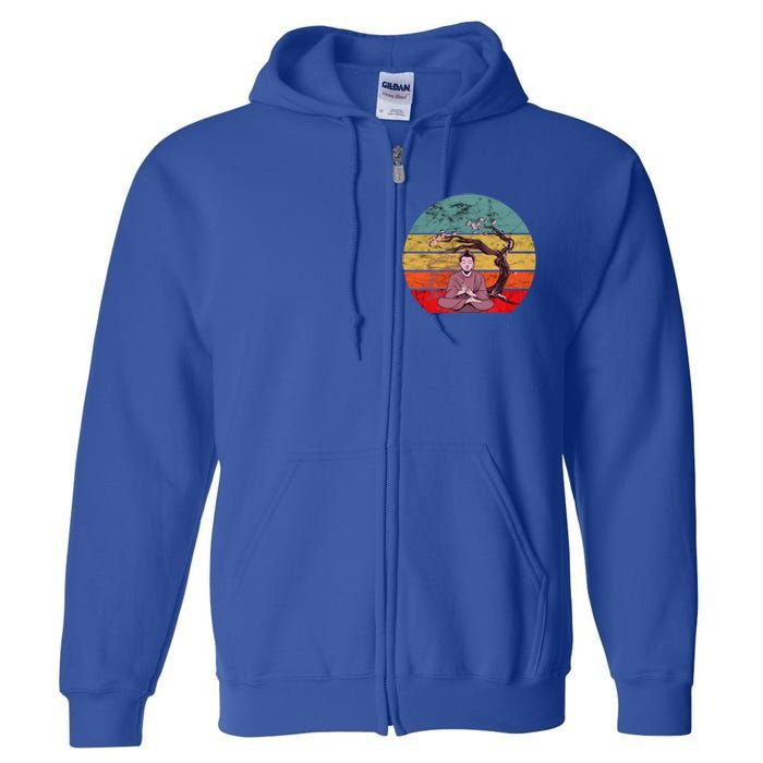 Buddha Buddhist Vajrayana Diwali Shavasana Tra Sunset Cute Gift Full Zip Hoodie