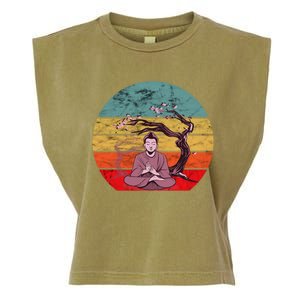 Buddha Buddhist Vajrayana Diwali Shavasana Tra Sunset Cute Gift Garment-Dyed Women's Muscle Tee