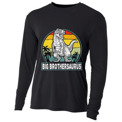 Big Brothersaurus Vintage T Rex Dinosaur Big Brother Saurus Cooling Performance Long Sleeve Crew