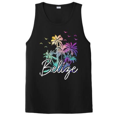 Belize Beach Vintage Palm Trees Vacation PosiCharge Competitor Tank