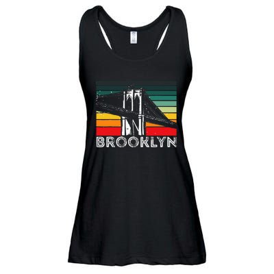 Brooklyn Bridge Vintage New York City Souvenir Ny Usa Ladies Essential Flowy Tank