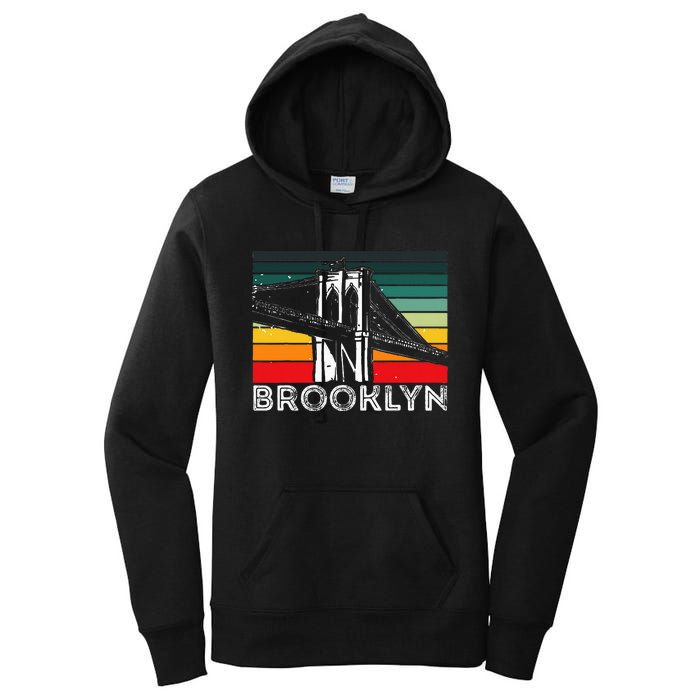 Brooklyn Bridge Vintage New York City Souvenir Ny Usa Women's Pullover Hoodie