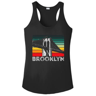 Brooklyn Bridge Vintage New York City Souvenir Ny Usa Ladies PosiCharge Competitor Racerback Tank