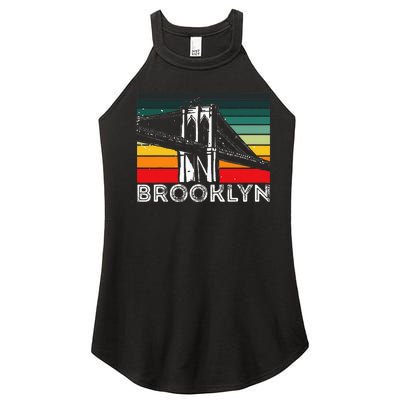 Brooklyn Bridge Vintage New York City Souvenir Ny Usa Women’s Perfect Tri Rocker Tank