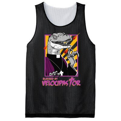 Bless By Velocipastor Cool Dinosaur Parish Priest Mesh Reversible Basketball Jersey Tank