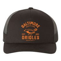 Batimore Baseball Vintage Yupoong Adult 5-Panel Trucker Hat