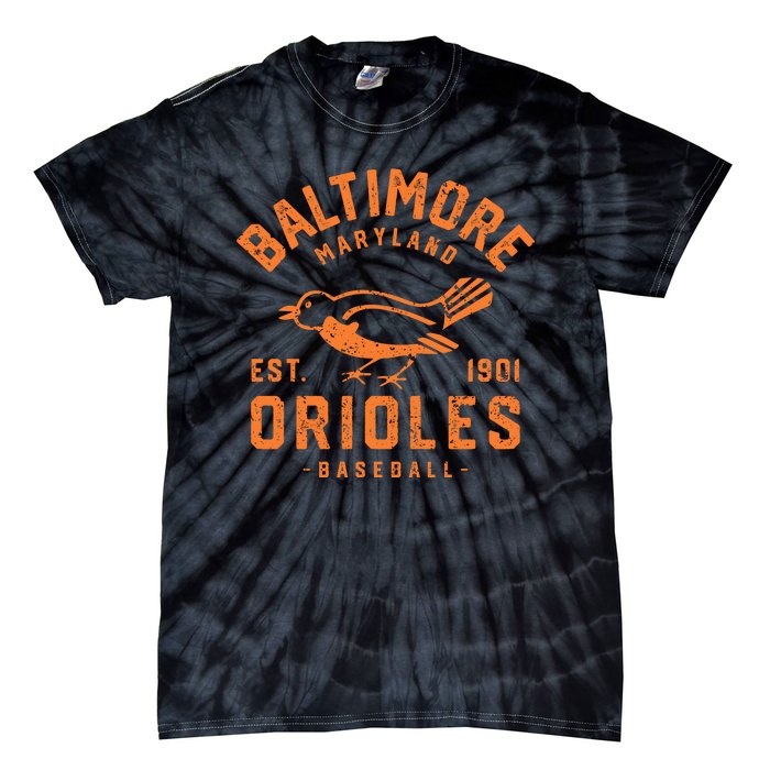 Batimore Baseball Vintage Tie-Dye T-Shirt