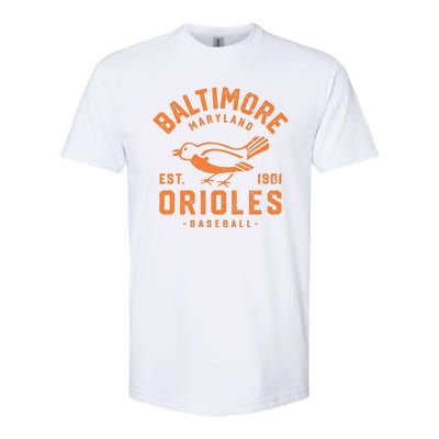 Batimore Baseball Vintage Softstyle CVC T-Shirt