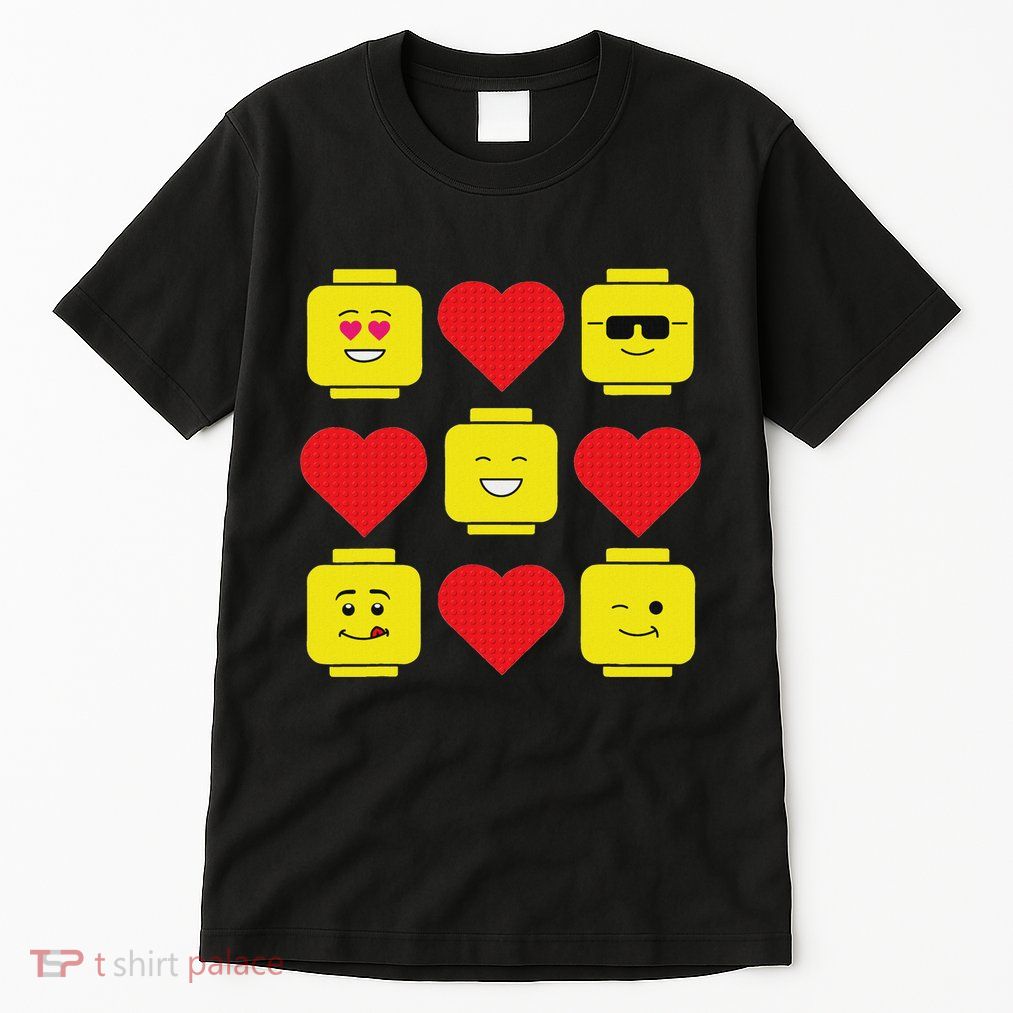 Building Bricks Valentine Hearts Blocks Tall T-Shirt