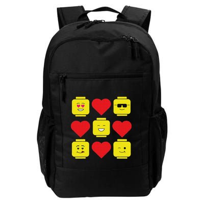 Building Bricks Valentine Hearts Blocks Daily Commute Backpack