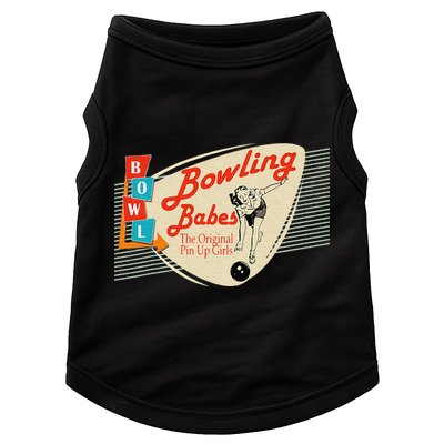 Bowling Babes Vintage Retro Matching Bowling Team Doggie Tank