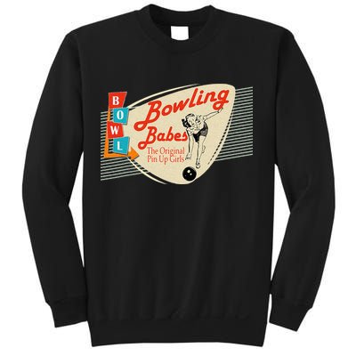 Bowling Babes Vintage Retro Matching Bowling Team Sweatshirt