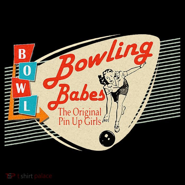 Bowling Babes Vintage Retro Matching Bowling Team Tall T-Shirt
