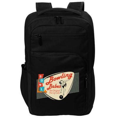 Bowling Babes Vintage Retro Matching Bowling Team Impact Tech Backpack