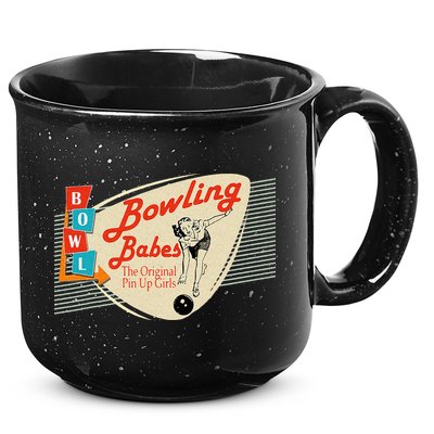 Bowling Babes Vintage Retro Matching Bowling Team 15oz Campfire Ceramic Mug