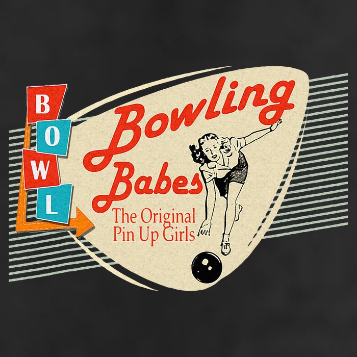 Bowling Babes Vintage Retro Matching Bowling Team Beanie