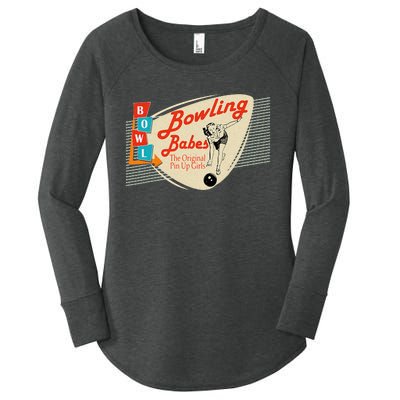 Bowling Babes Vintage Retro Matching Bowling Team Women's Perfect Tri Tunic Long Sleeve Shirt