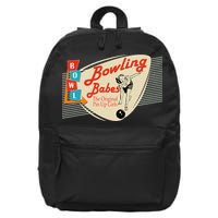 Bowling Babes Vintage Retro Matching Bowling Team 16 in Basic Backpack