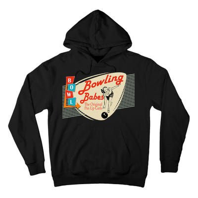 Bowling Babes Vintage Retro Matching Bowling Team Tall Hoodie