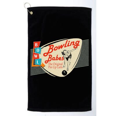 Bowling Babes Vintage Retro Matching Bowling Team Golf Towel