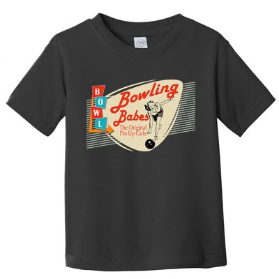 Bowling Babes Vintage Retro Matching Bowling Team Toddler T-Shirt
