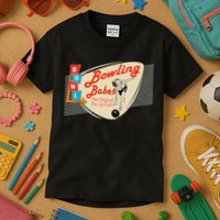 Bowling Babes Vintage Retro Matching Bowling Team Kids T-Shirt