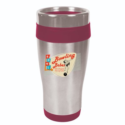 Bowling Babes Vintage Retro Matching Bowling Team 16oz Travel Tumbler