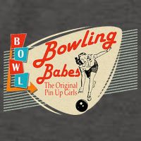 Bowling Babes Vintage Retro Matching Bowling Team Vector Backpack