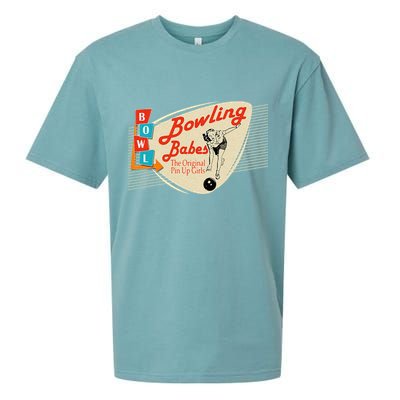 Bowling Babes Vintage Retro Matching Bowling Team Sueded Cloud Jersey T-Shirt