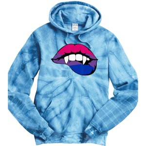 Bisexual Bi Vampire Lips Fangs Costume Easy Halloween Gifts Tie Dye Hoodie