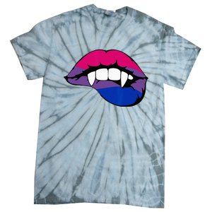 Bisexual Bi Vampire Lips Fangs Costume Easy Halloween Gifts Tie-Dye T-Shirt