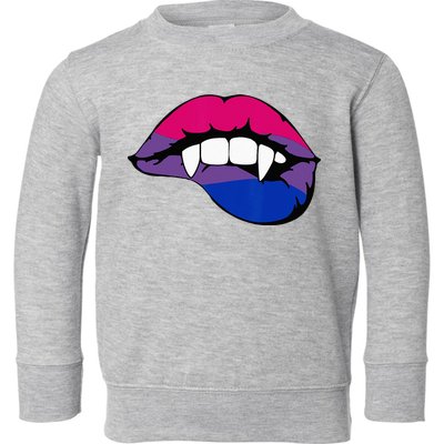 Bisexual Bi Vampire Lips Fangs Costume Easy Halloween Gifts Toddler Sweatshirt