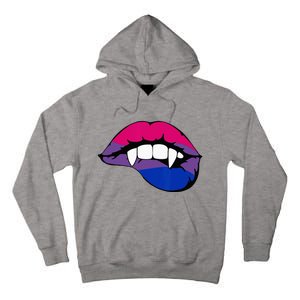 Bisexual Bi Vampire Lips Fangs Costume Easy Halloween Gifts Tall Hoodie