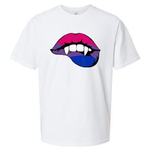 Bisexual Bi Vampire Lips Fangs Costume Easy Halloween Gifts Sueded Cloud Jersey T-Shirt