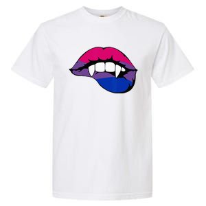 Bisexual Bi Vampire Lips Fangs Costume Easy Halloween Gifts Garment-Dyed Heavyweight T-Shirt