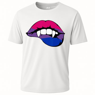Bisexual Bi Vampire Lips Fangs Costume Easy Halloween Gifts Performance Shirt