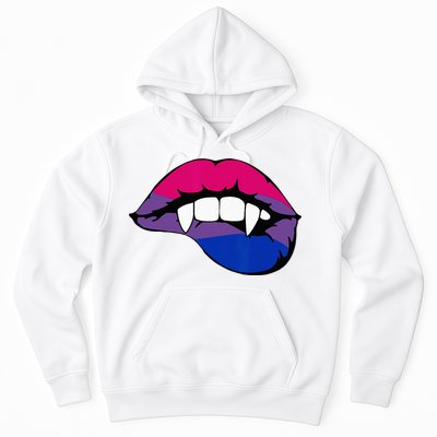 Bisexual Bi Vampire Lips Fangs Costume Easy Halloween Gifts Hoodie