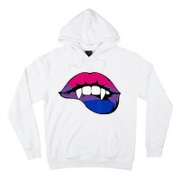 Bisexual Bi Vampire Lips Fangs Costume Easy Halloween Gifts Hoodie