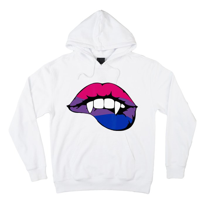 Bisexual Bi Vampire Lips Fangs Costume Easy Halloween Gifts Hoodie